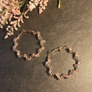 𝅺Beaded Hoop Earrings
